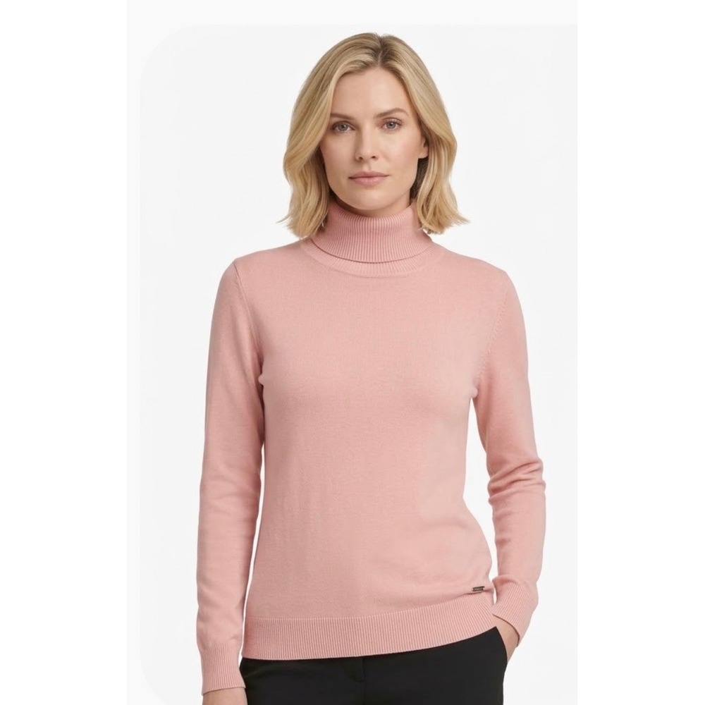 Calvin Klein Fall Pink Turtleneck Sweater Women's Size L NEW